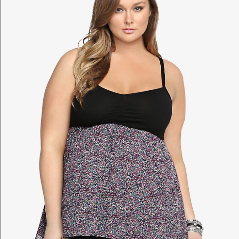 Torrid Confetti Babydoll Tank Size 2 (2X)